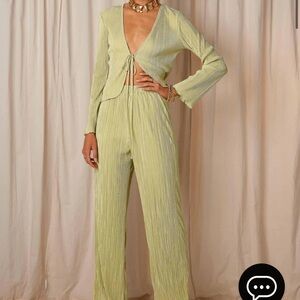 Peppermayo Green Plisse Set